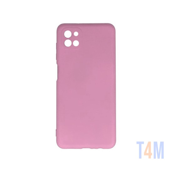 Silicone Case with Camera Shield for Samsung Galaxy A22 5g Pink